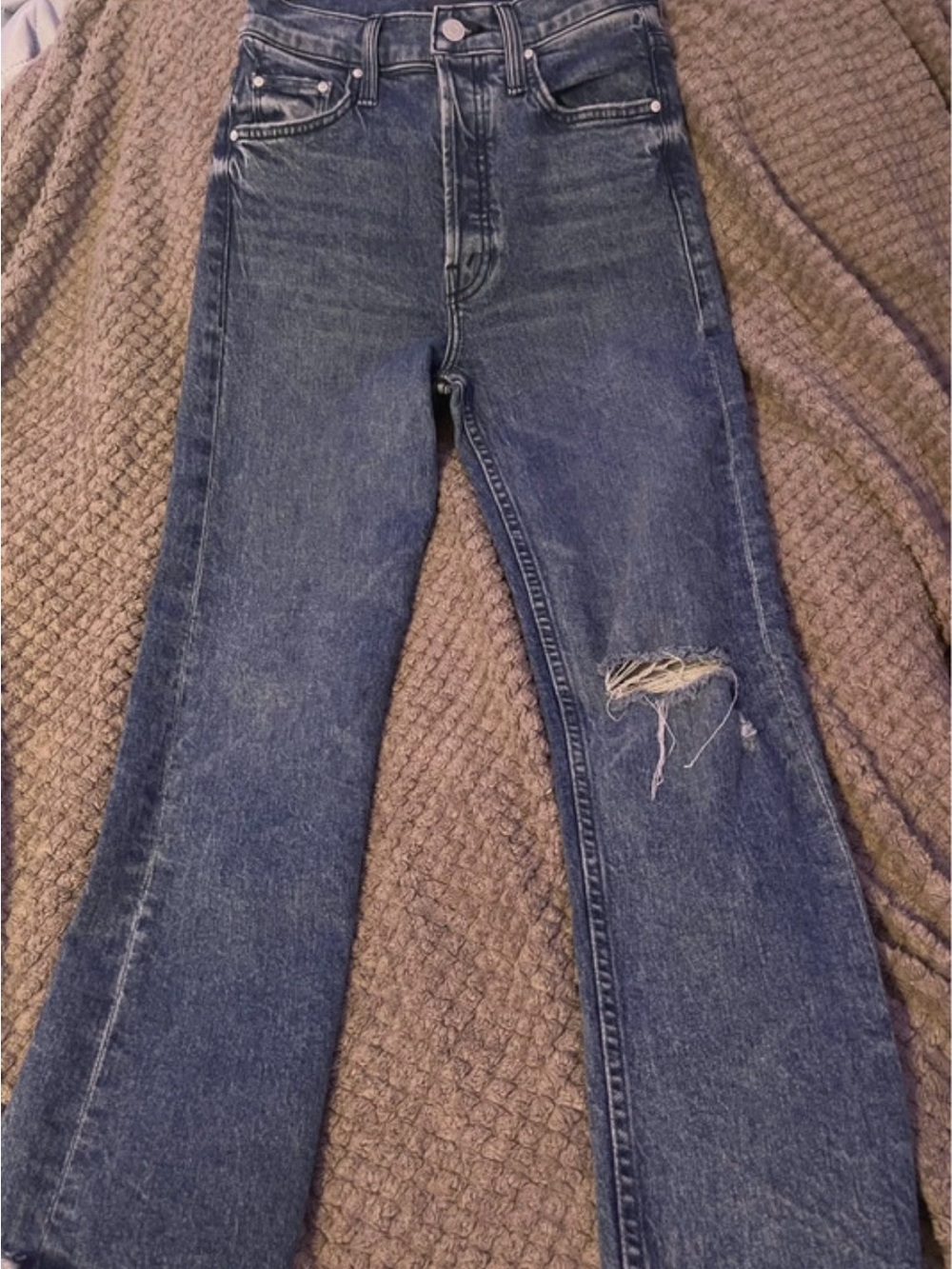 MOTHER The Tomcat in completely over, high rise cropped straight leg, size 24